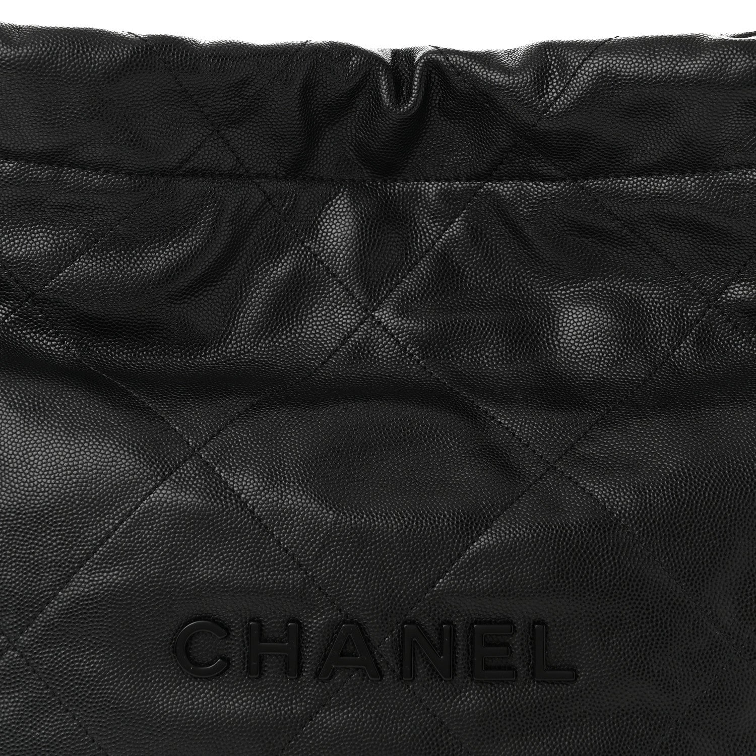Chanel Shiny Caviar Quilted Monochrome Small Chanel 22 Black 9 of 11