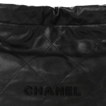 Chanel Shiny Caviar Quilted Monochrome Small Chanel 22 Black 9 of 11