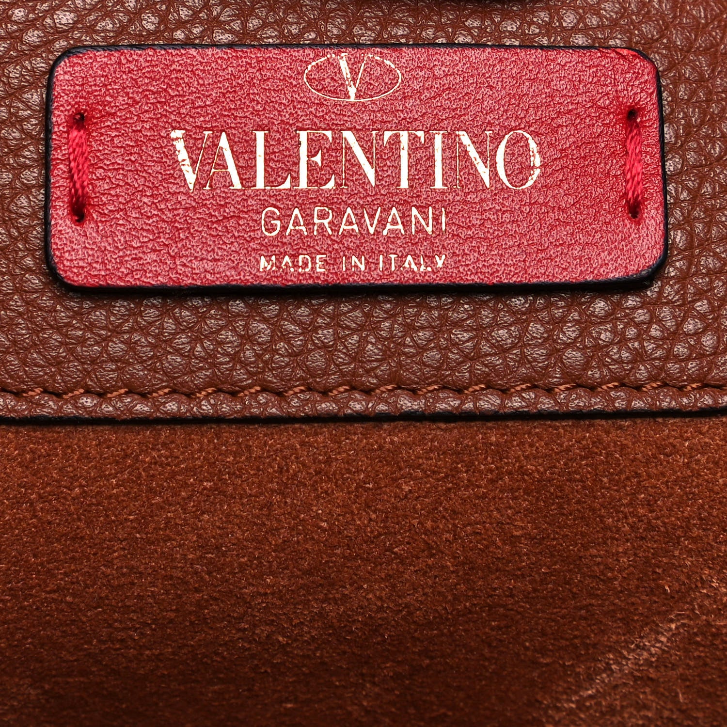 Valentino Garavani Grained Calfskin Rockstud Shoulder Tote Bright Cognac 5 of 7