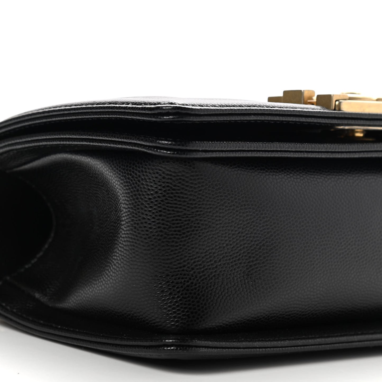 Caviar Quilted Small Boy Flap Black