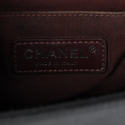 Chanel Goatskin Quilted Patent Medium Duo Boy Flap Black 7 of 8