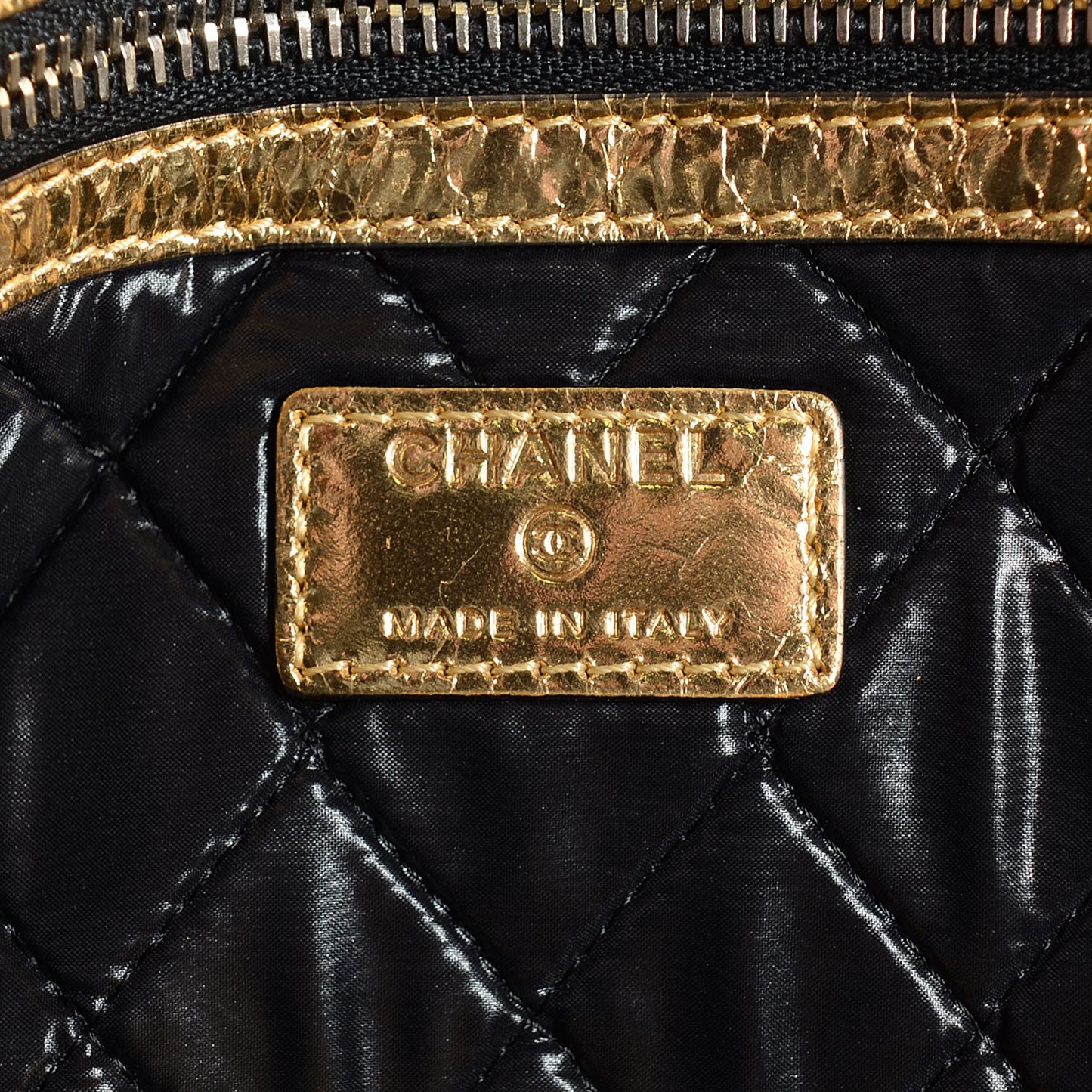 Metallic Lambskin Medium Je Ne Suis Pas En Solde Pouch Clutch Gold