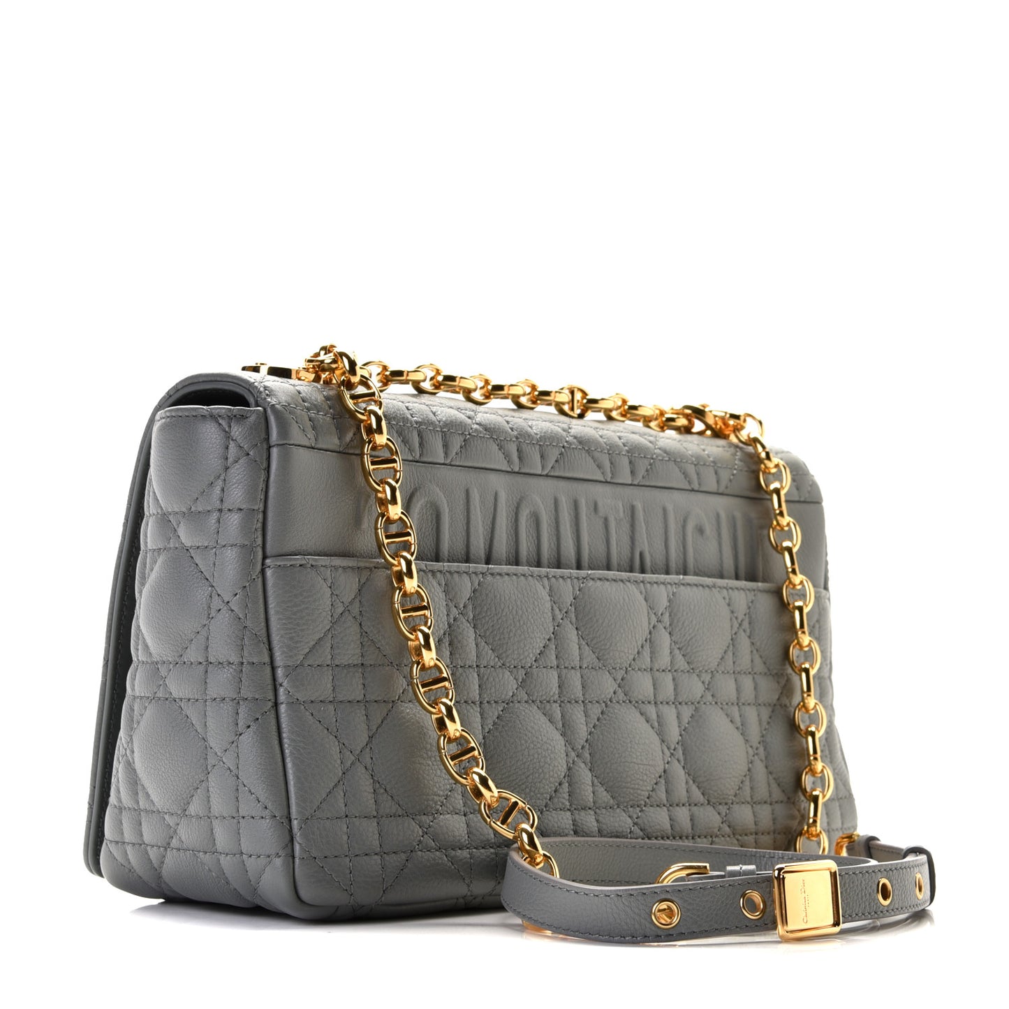 Lambskin Cannage Medium Caro Bag Grey