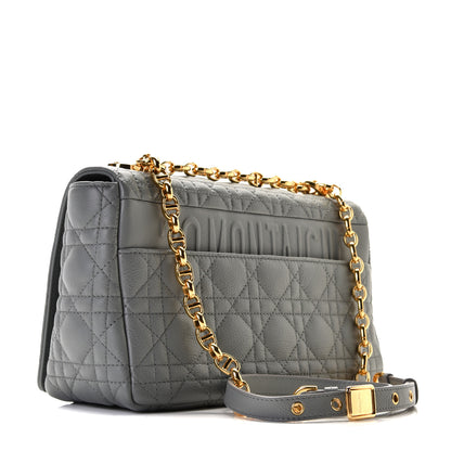Christian Dior Lambskin Cannage Medium Caro Bag Grey 2 of 11