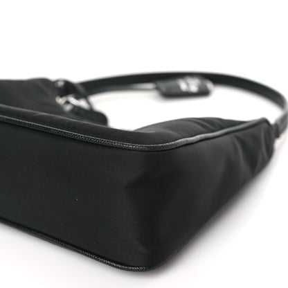 Prada Tessuto Nylon Saffiano Mini Re-Edition 2005 Bag Black 8 of 9