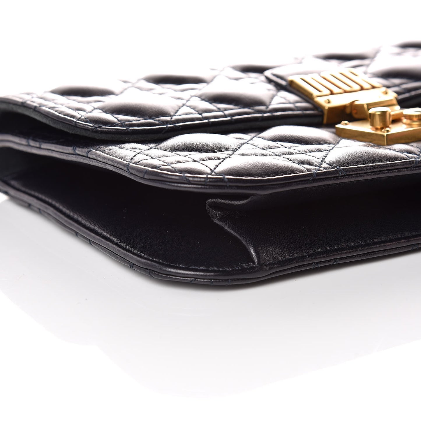 Lambskin Cannage Large Dioraddict Flap Bag Black