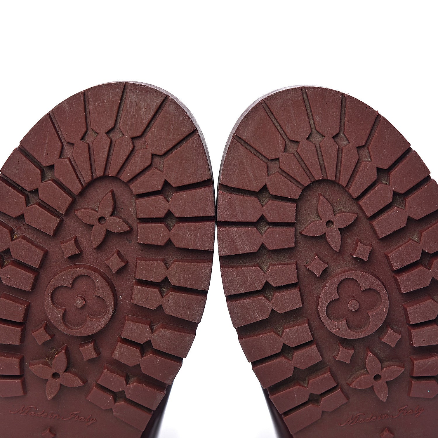 Louis Vuitton Rubber Embossed Monogram Splash Rain Boots 39 Brown 8 of 14