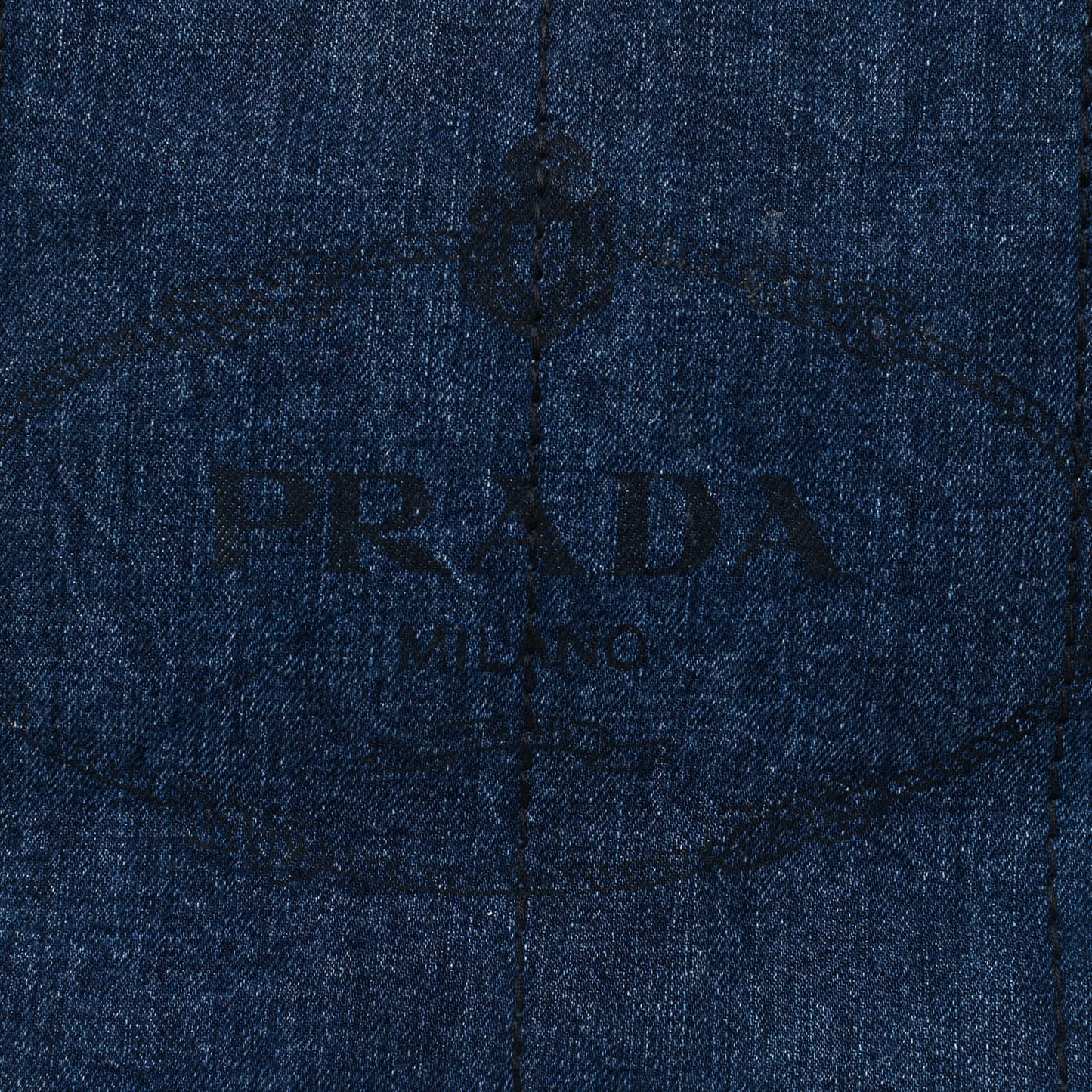 Denim Logo Tote Bleu