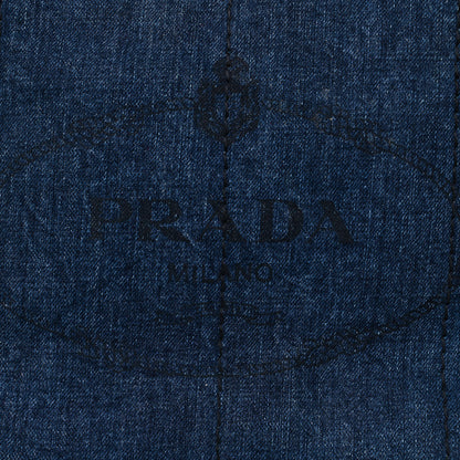 Prada Denim Logo Tote Bleu 12 of 14