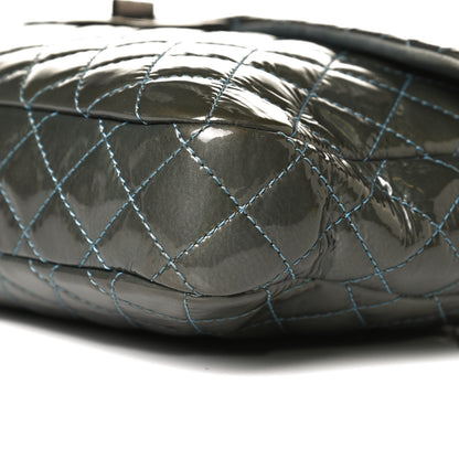 Chanel Patent Quilted Reissue XL Maxi Flap Grey 10 of 17
