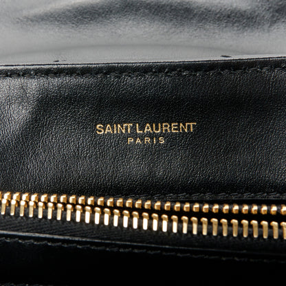Saint Laurent Calfskin Y Quilted Monogram Small Loulou Chain Satchel Black 6 of 11