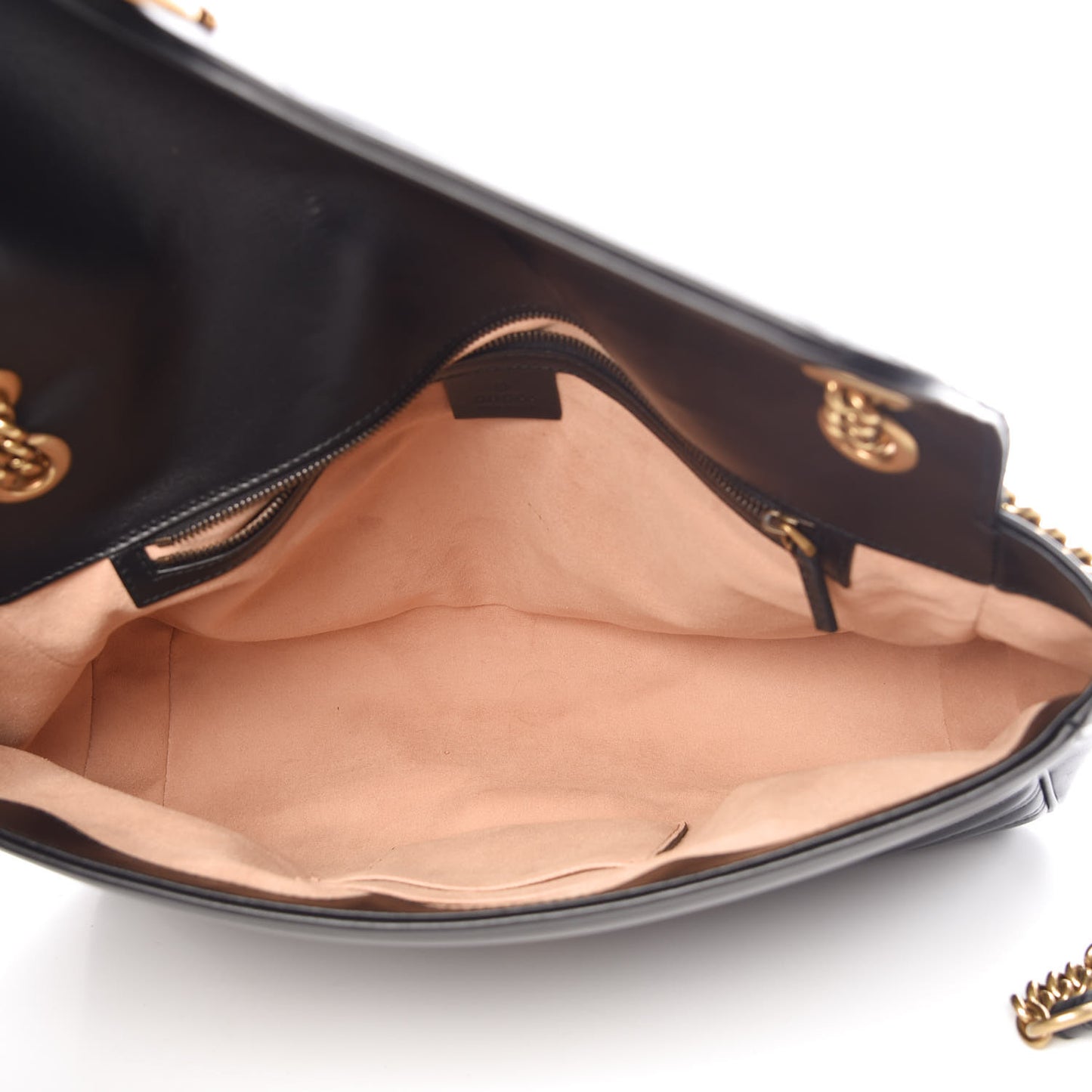 Calfskin Matelasse Large GG Marmont Shoulder Bag Black