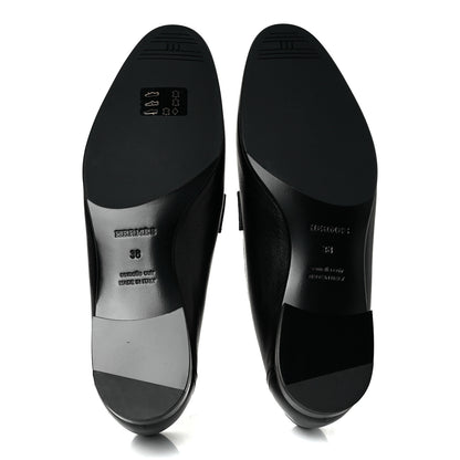 Hermes Goatskin Womens Paris Loafers 38 Black 5 of 9