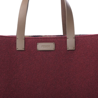 Fendi Felt Shopping Tote Red 8 of 10