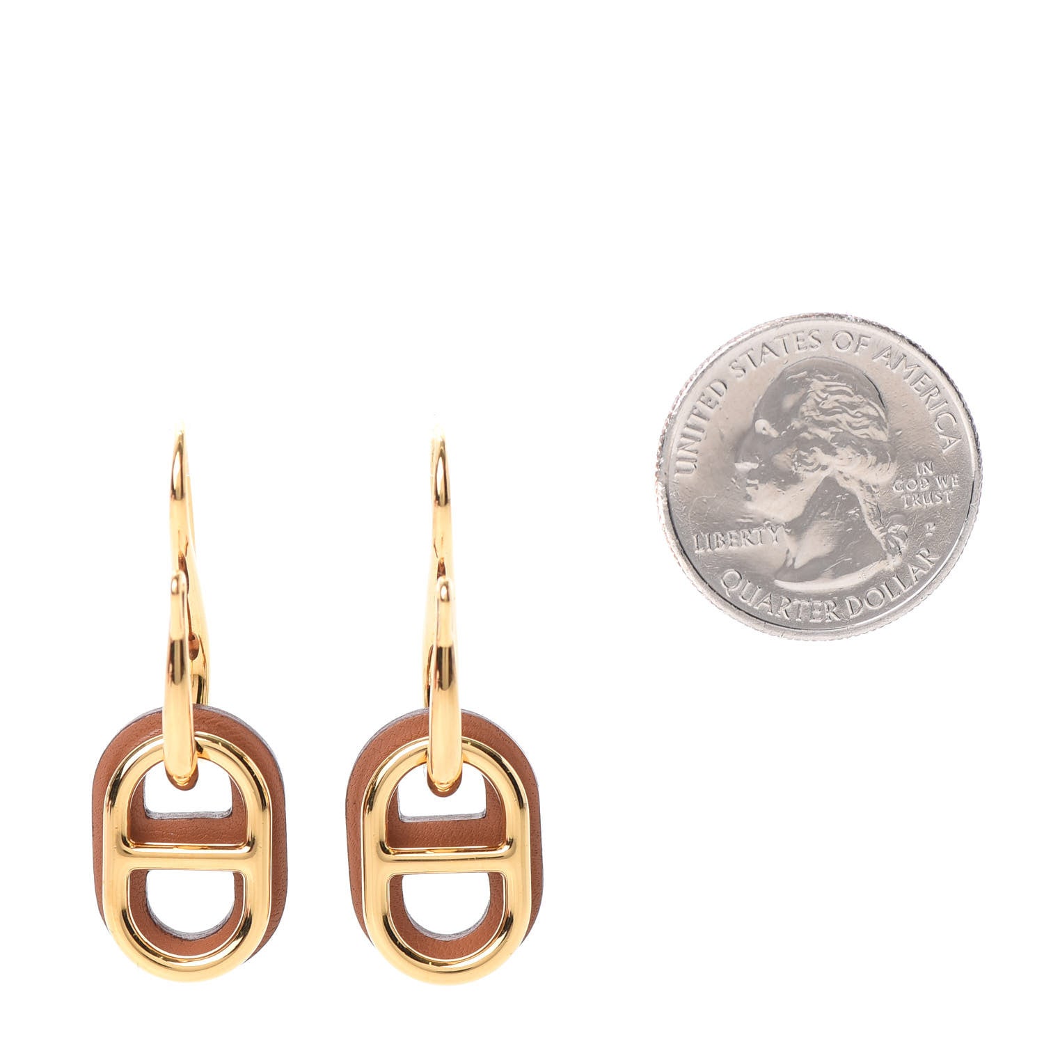 Hermes Swift O'Maillon Earrings Gold 2 of 6
