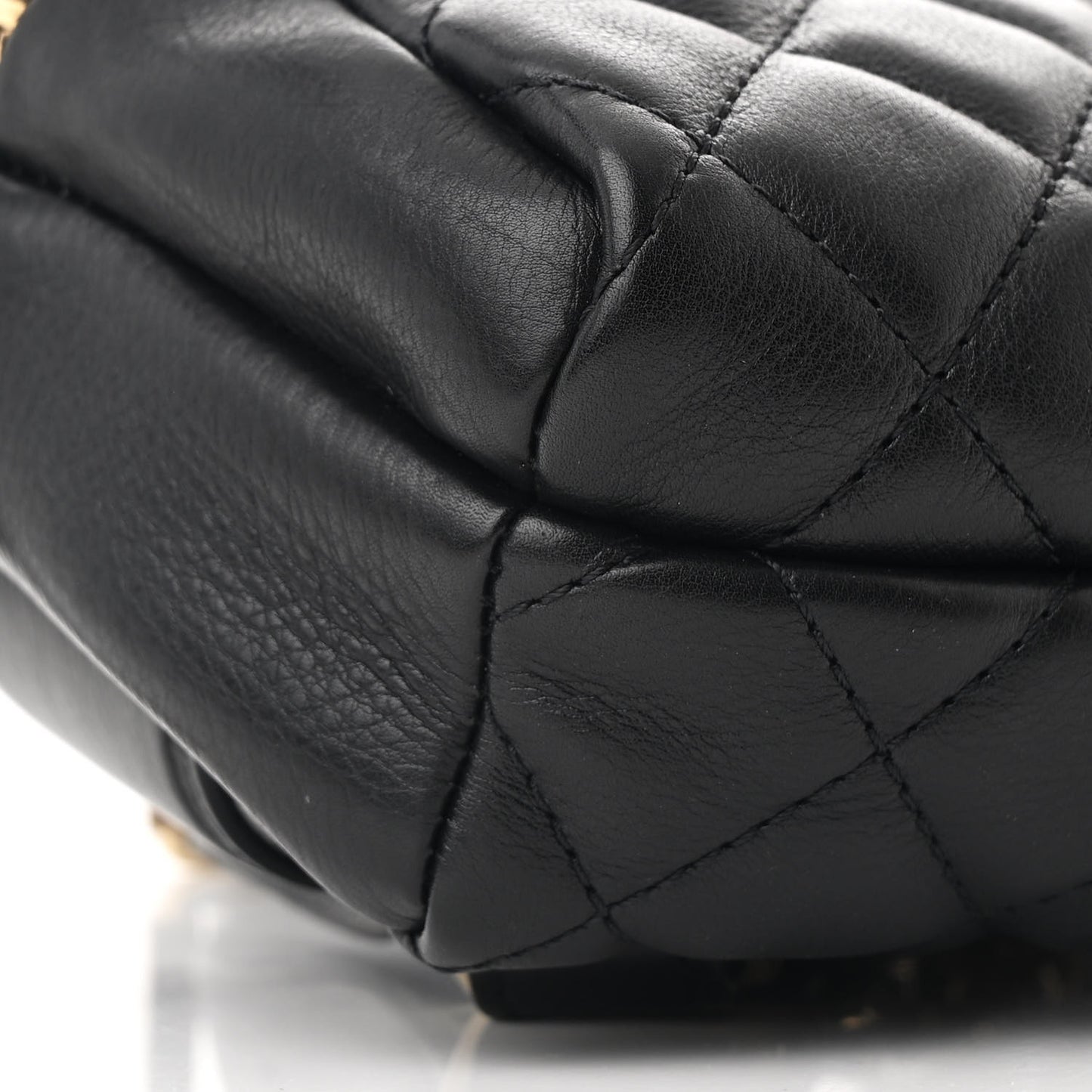 Calfskin Quilted Waist Bag Black