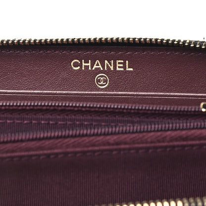Chanel Caviar Quilted Small Zip Around Wallet Black 5 of 9