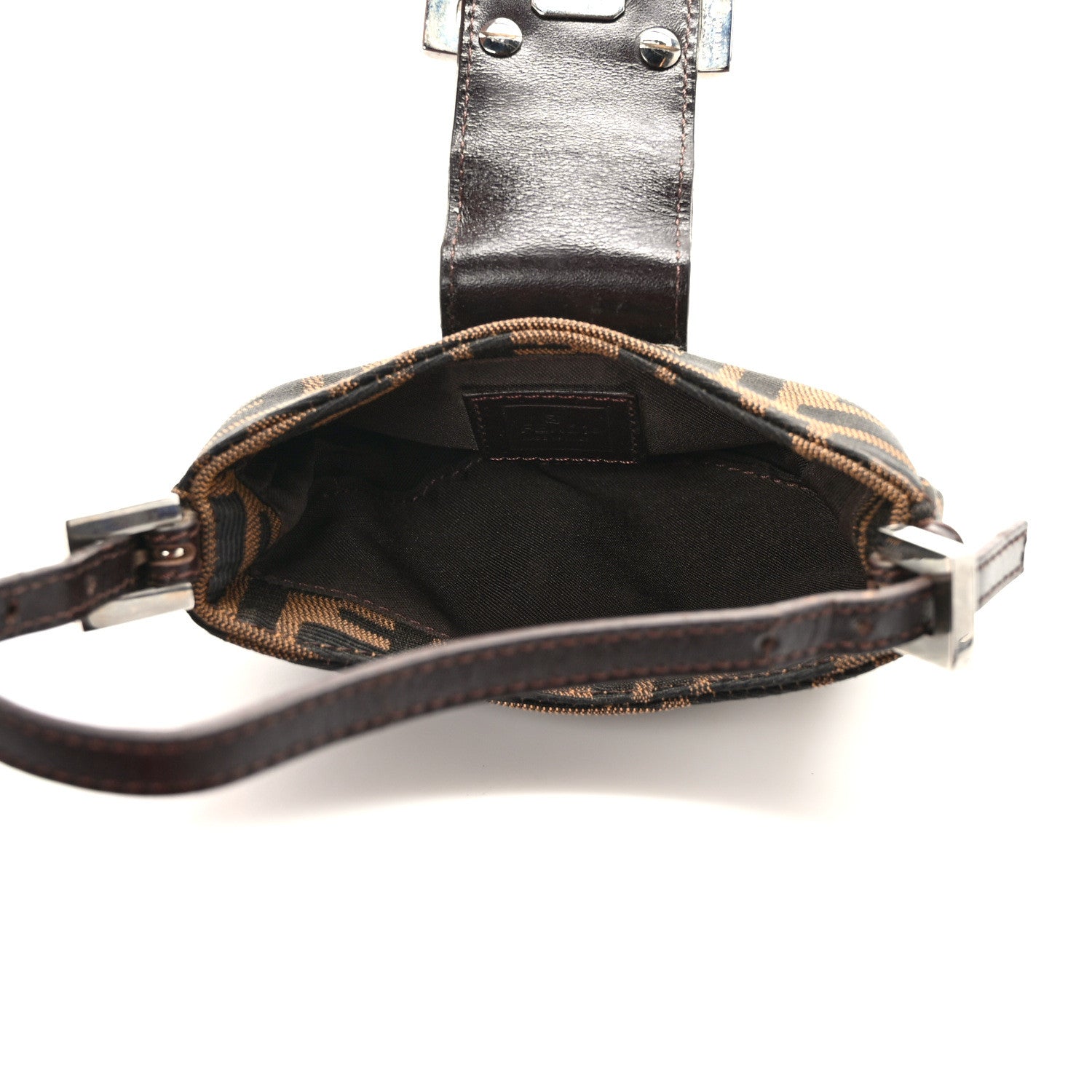 Fendi Zucca Mini Half Moon Baguette Tobacco 5 of 14