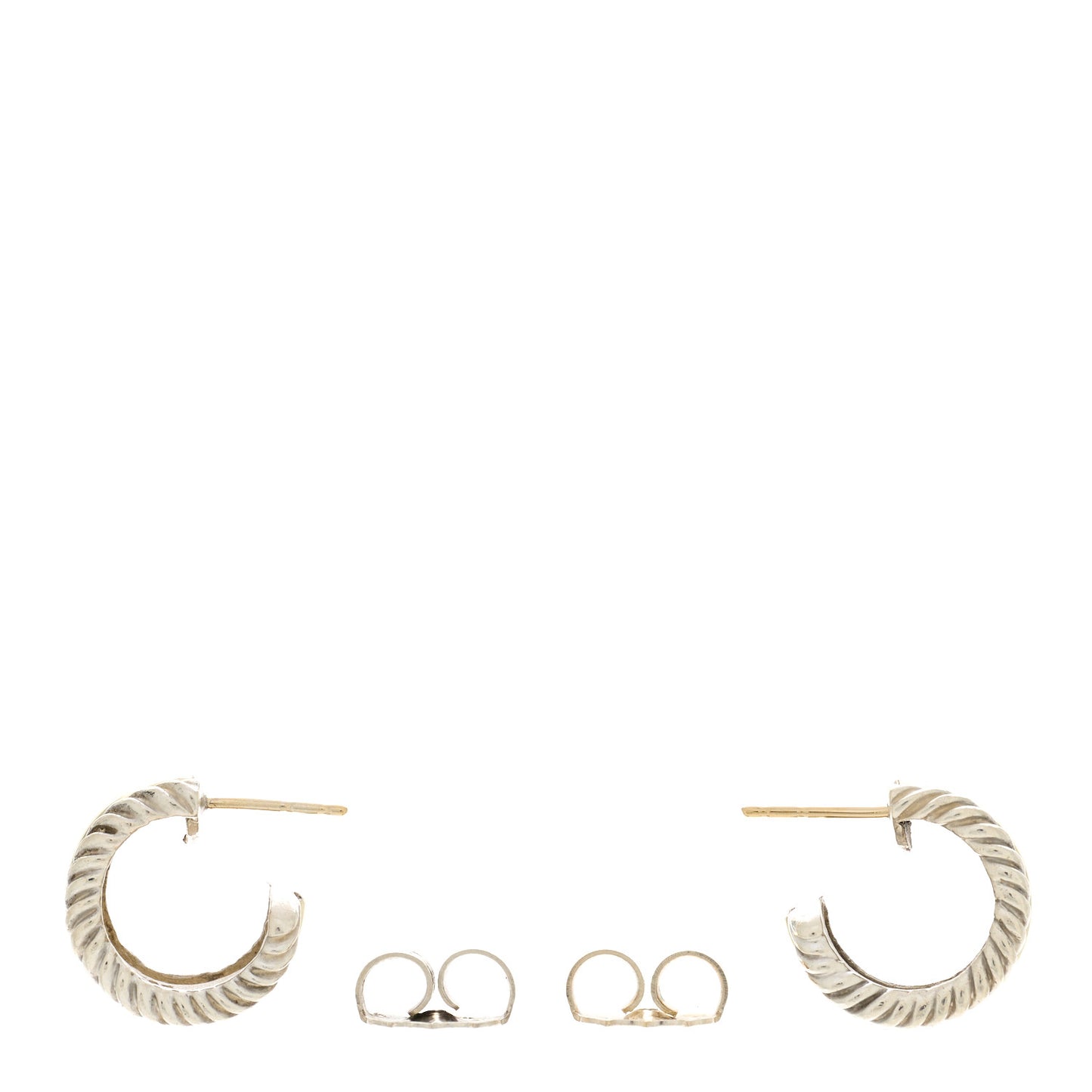 Sterling Silver 14K Yellow Gold 16mm Cable Classics Hoop Earrings