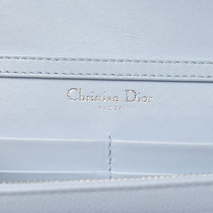Christian Dior Grained Calfskin Diorama Wallet on Chain Pouch Light Blue 6 of 13