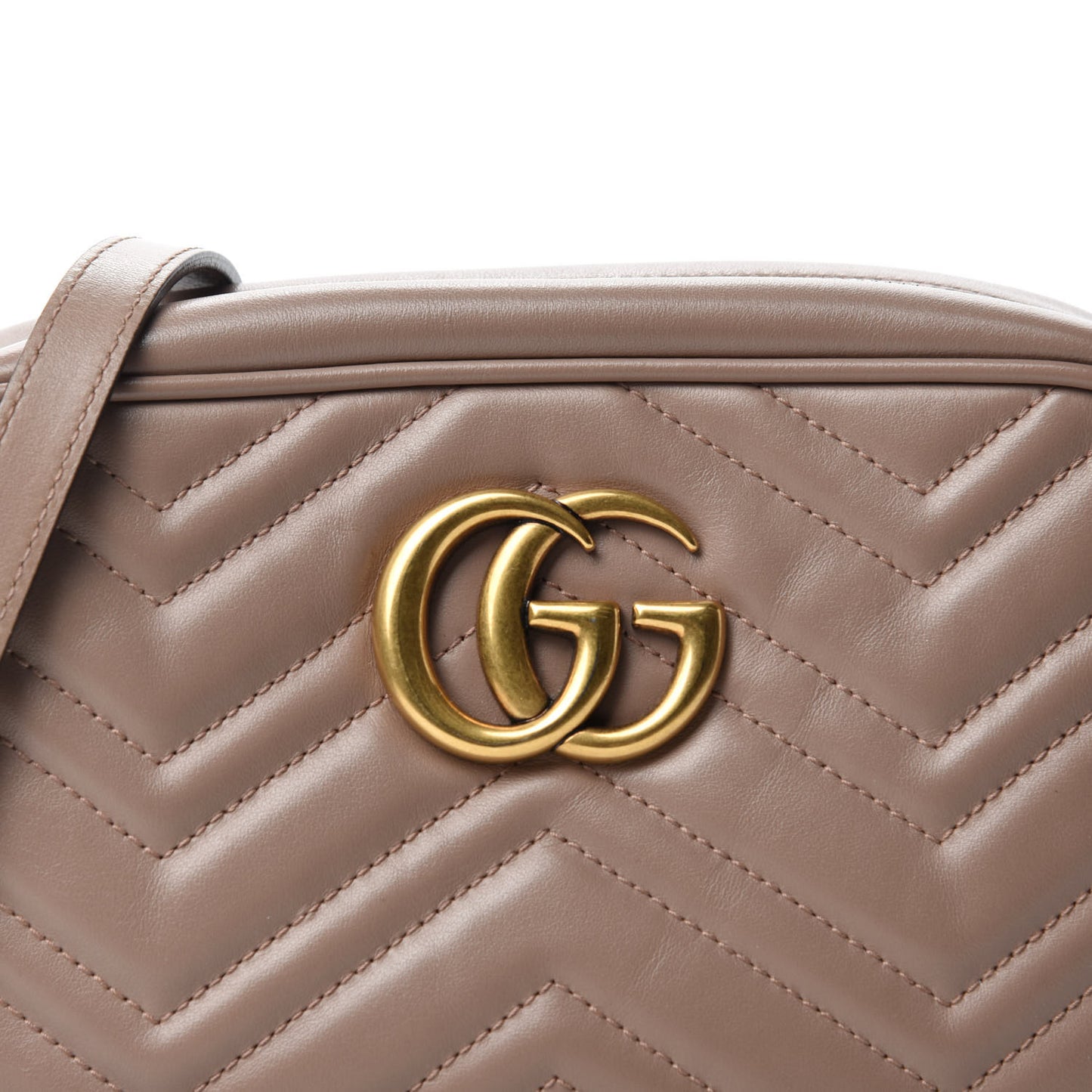 Calfskin Matelasse Small GG Marmont Chain Shoulder Bag Porcelain Rose