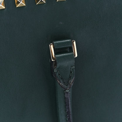 Valentino Garavani Vitello Small Rockstud Top Handle Tote Deep Green 14 of 15