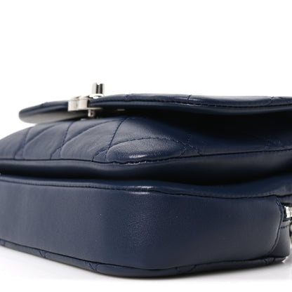 Chanel Lambskin Quilted CC Flap Navy 10 of 10