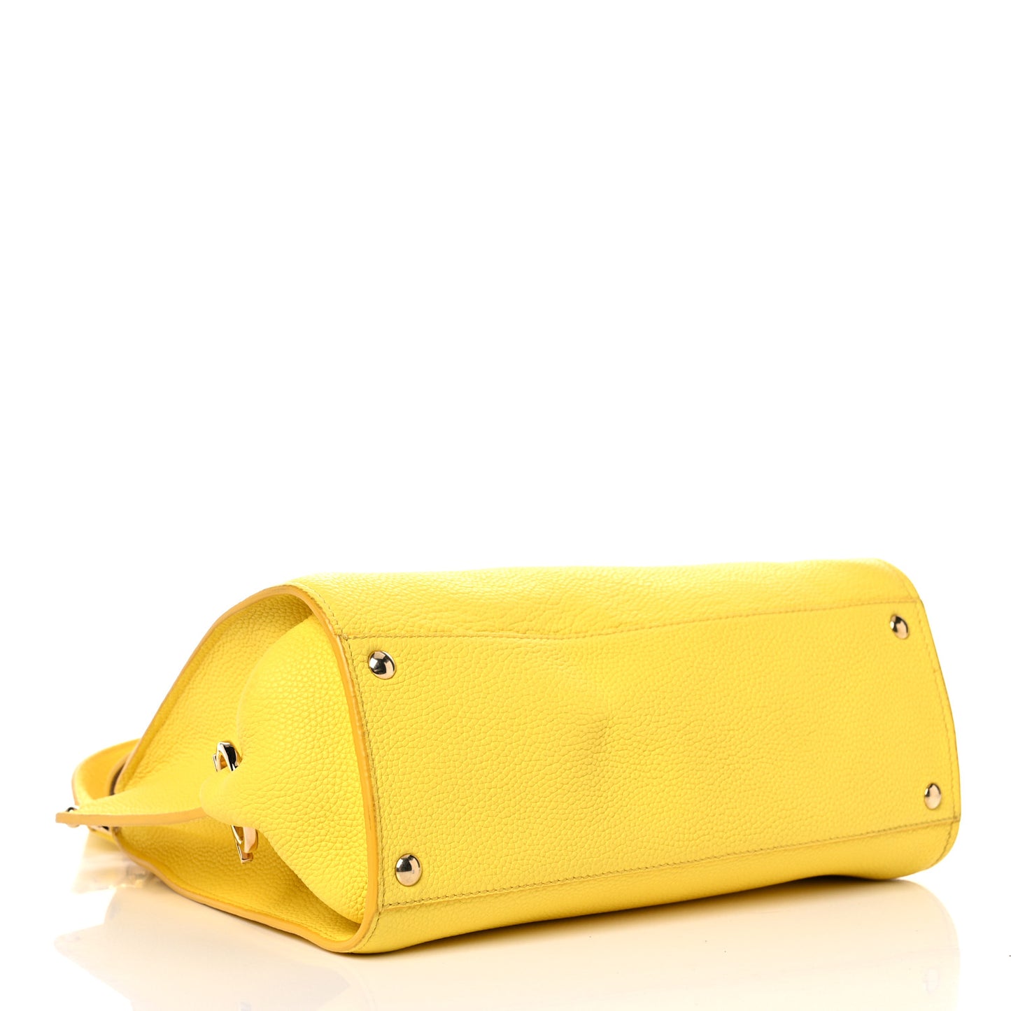 Calfskin Sofia Gancini Satchel Yellow