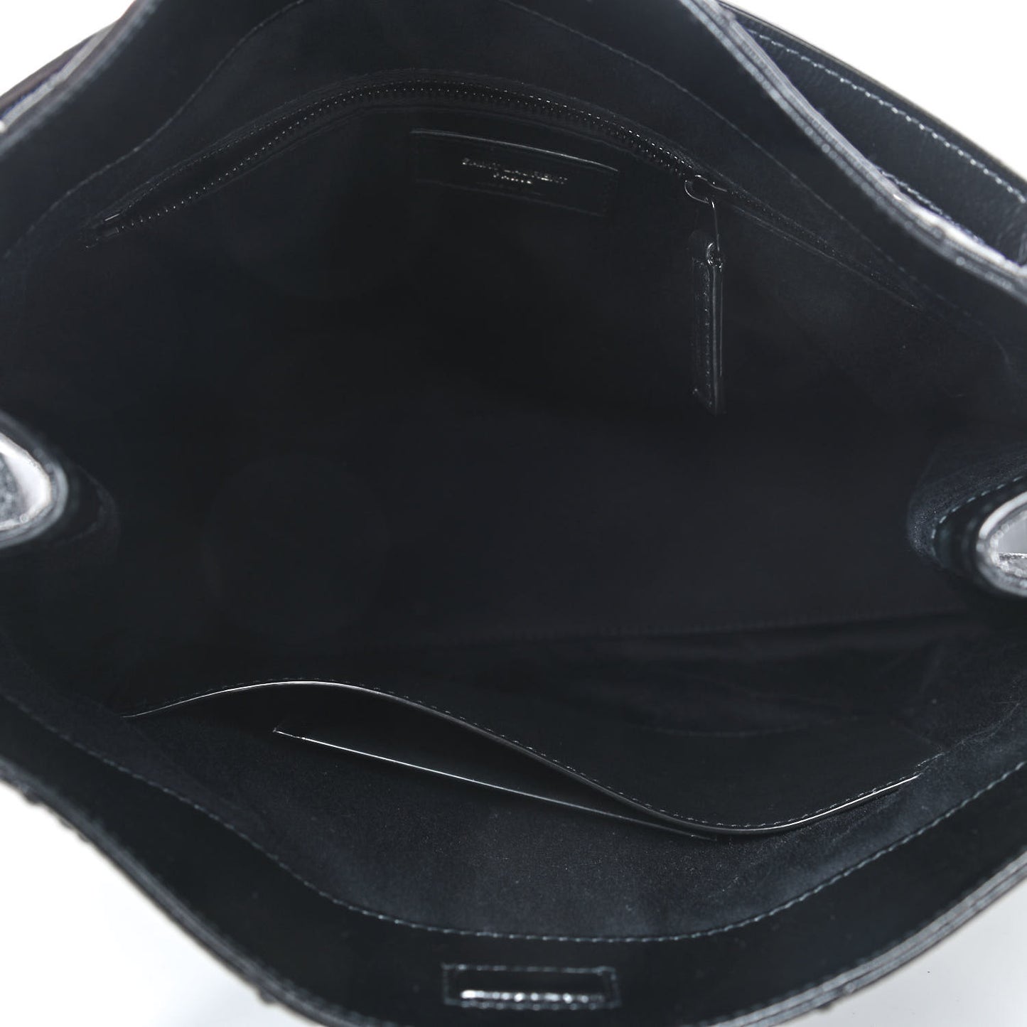 Crinkled Calfskin Matelasse Monogram Medium Niki Shopper Tote Black