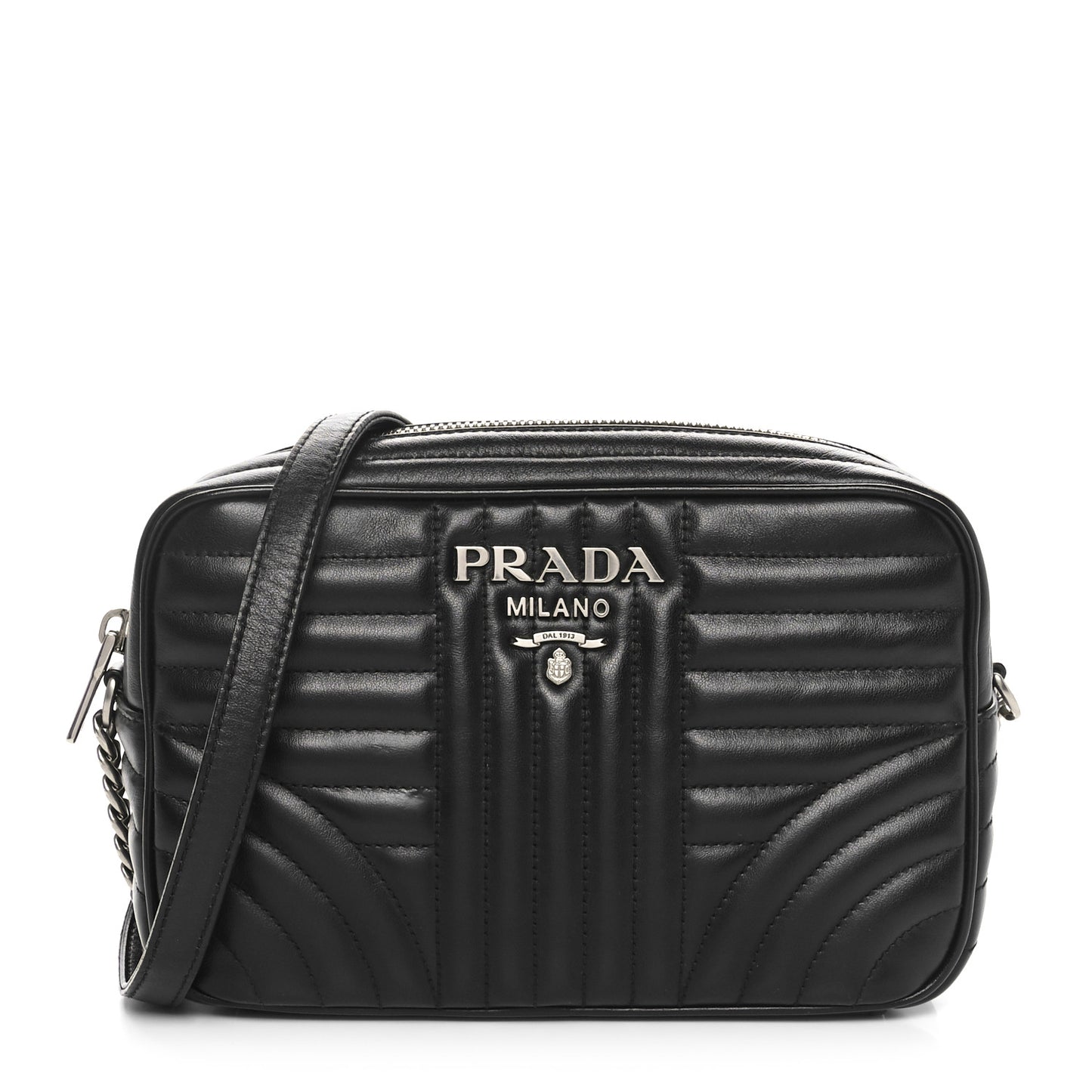 Soft Calfskin Diagramme Camera Bag Black