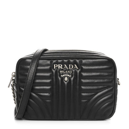 Prada Soft Calfskin Diagramme Camera Bag Black 1 of 9