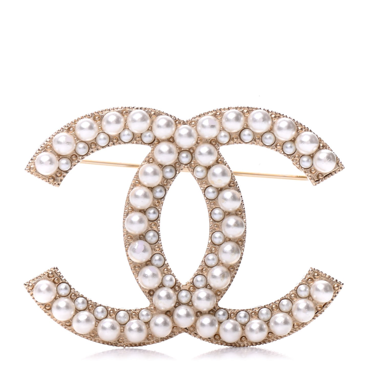 Pearl CC Brooch Gold
