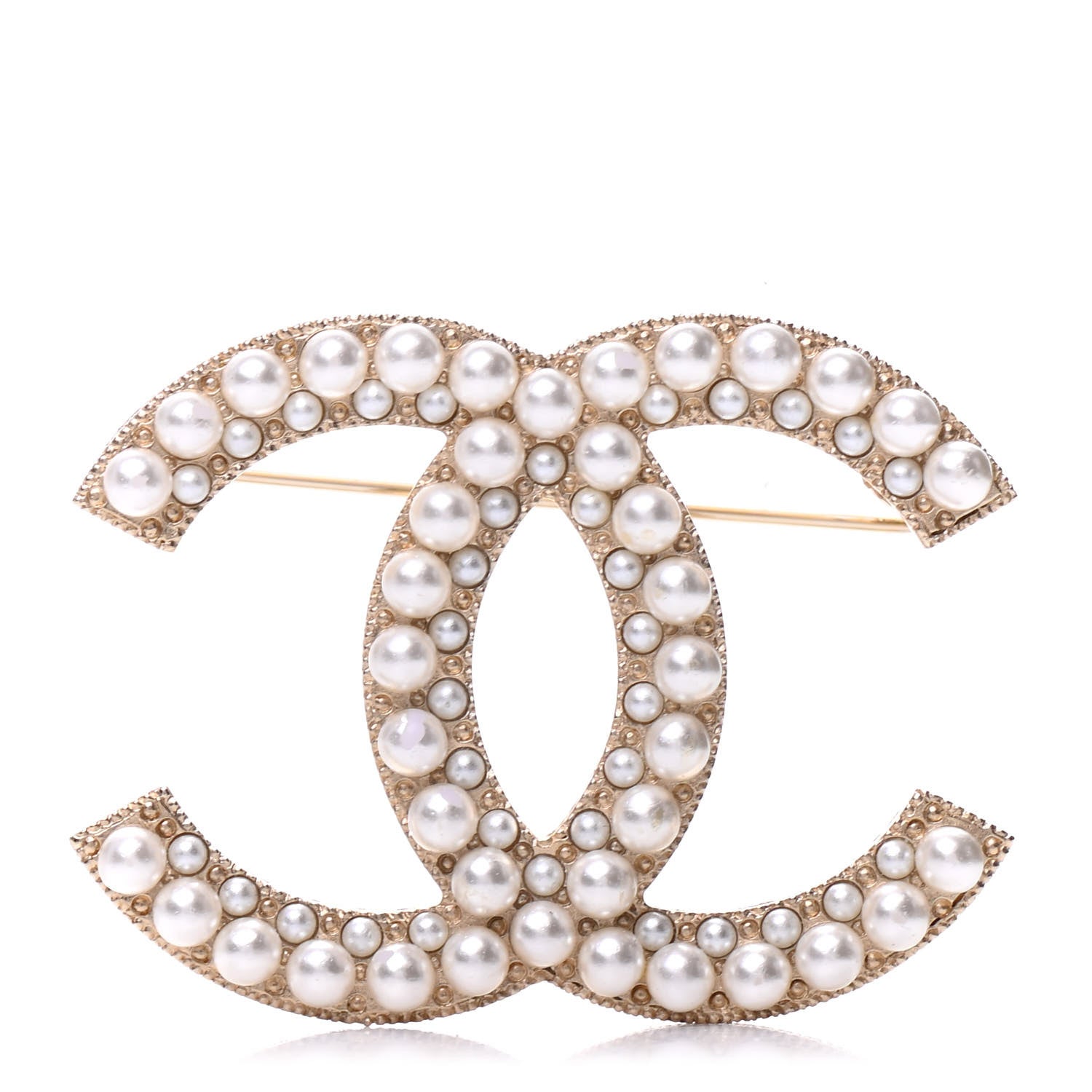 Chanel Pearl CC Brooch Gold 1 of 5