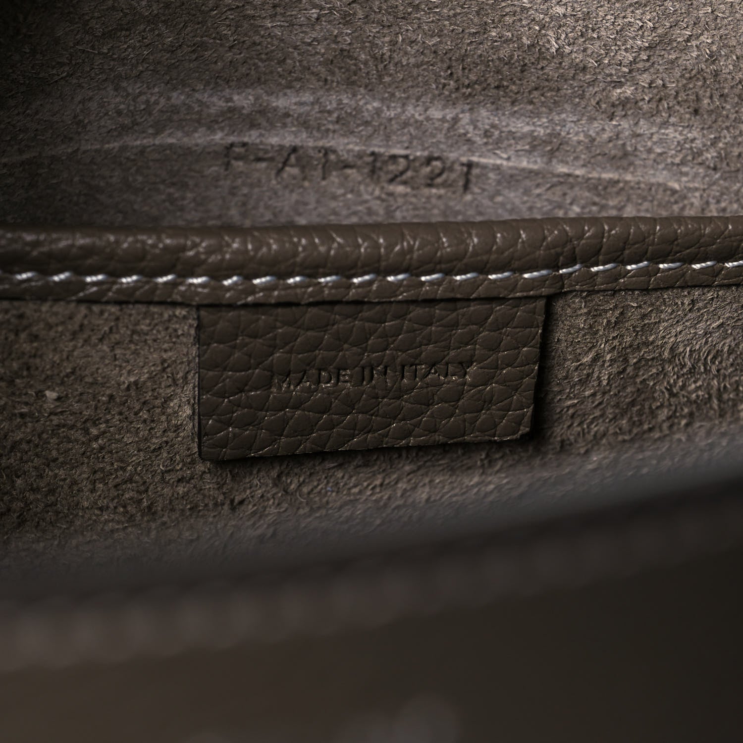 Celine Drummed Calfskin Nano Luggage Souris 6 of 14