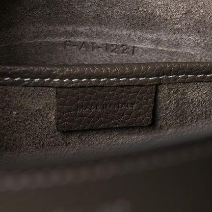 Celine Drummed Calfskin Nano Luggage Souris 6 of 14