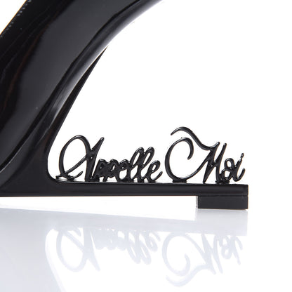 Saint Laurent Patent Opyum Appelle Moi Ankle Strap Pump 38 Black 9 of 9