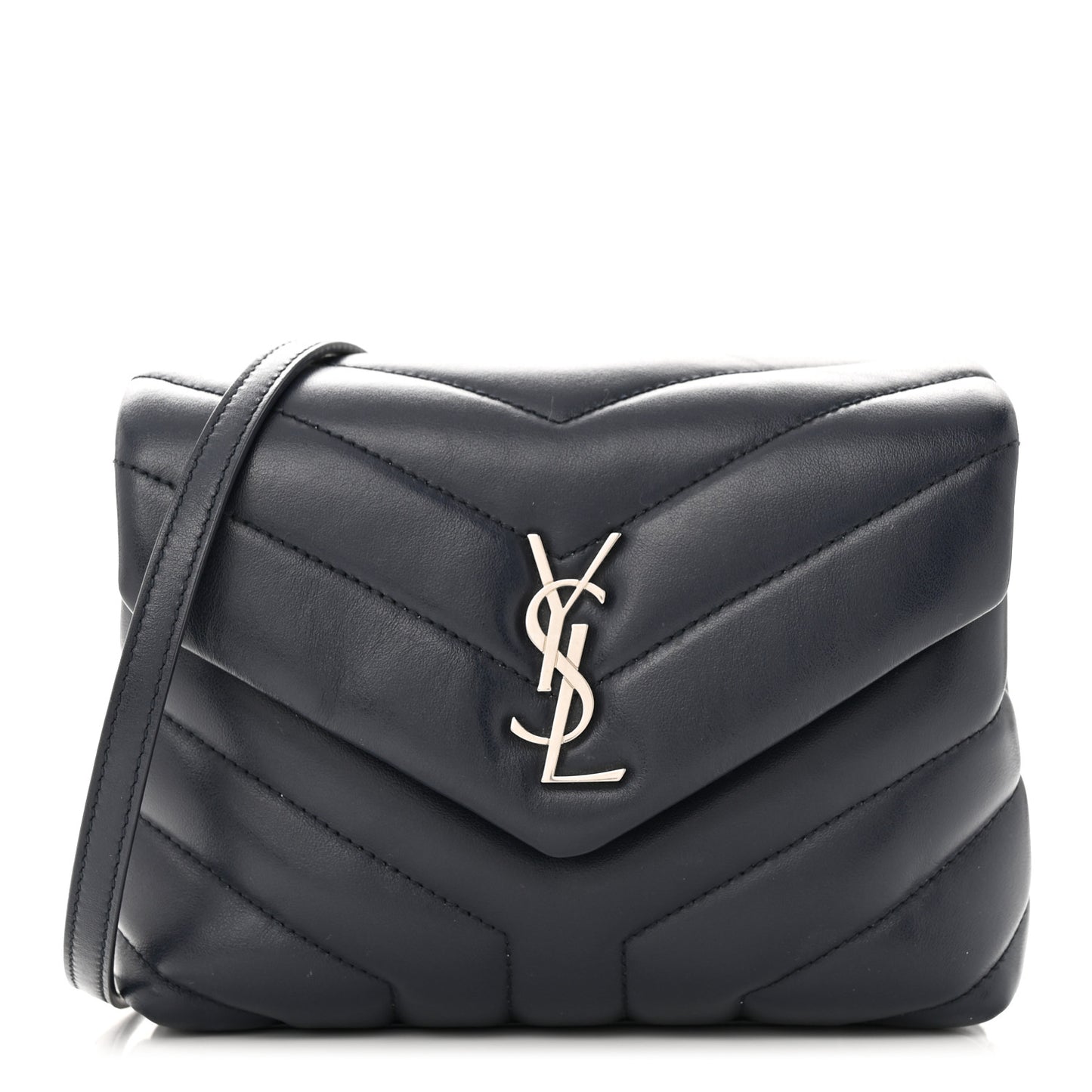 Calfskin Y Quilted Monogram Toy Loulou Satchel Navy