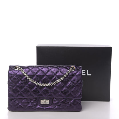 Chanel Metallic Calfskin Quilted 2.55 Reissue 226 Flap Violet 12 of 12