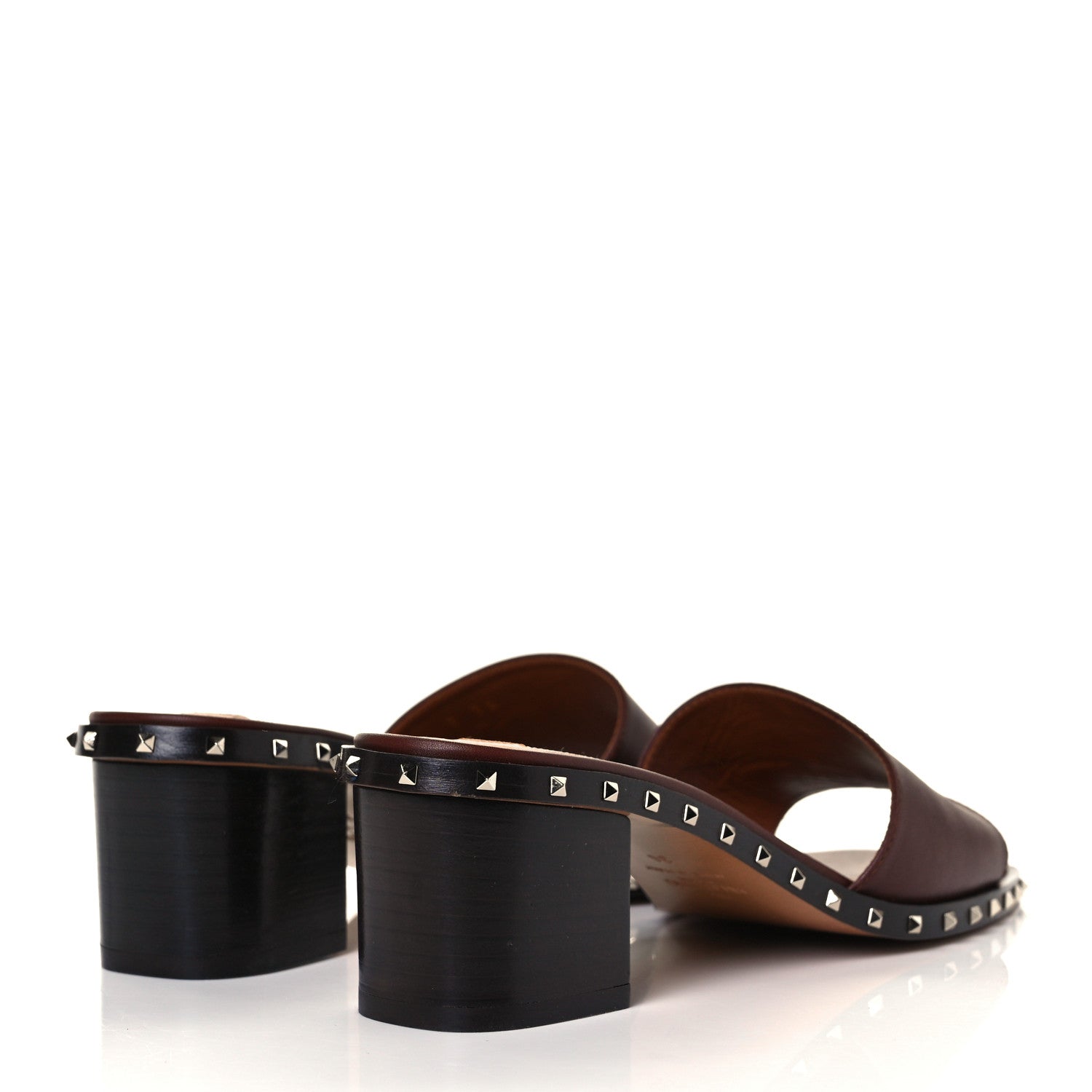 Valentino Garavani Nappa Soul Rockstud 55mm Slide Sandals 36 Brown 4 of 11