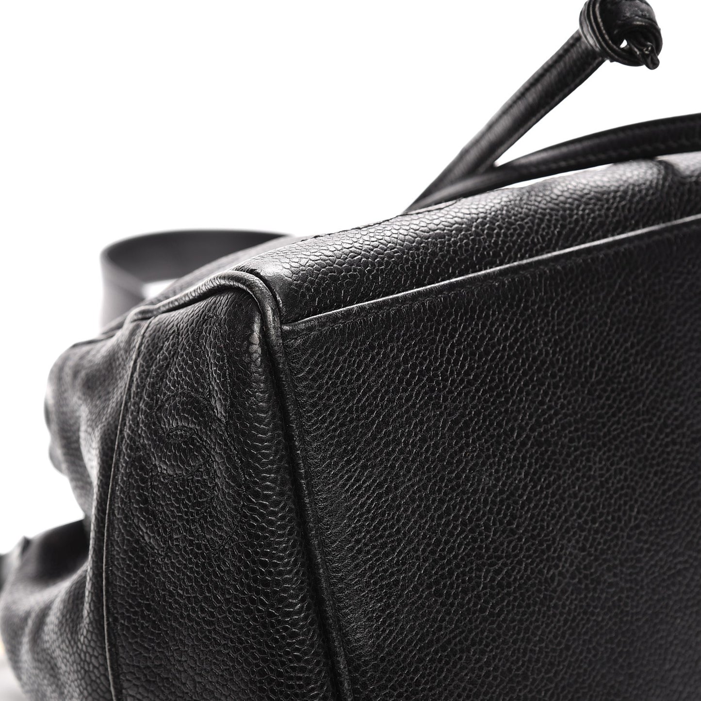 Caviar CC Drawstring Shoulder Bag Black