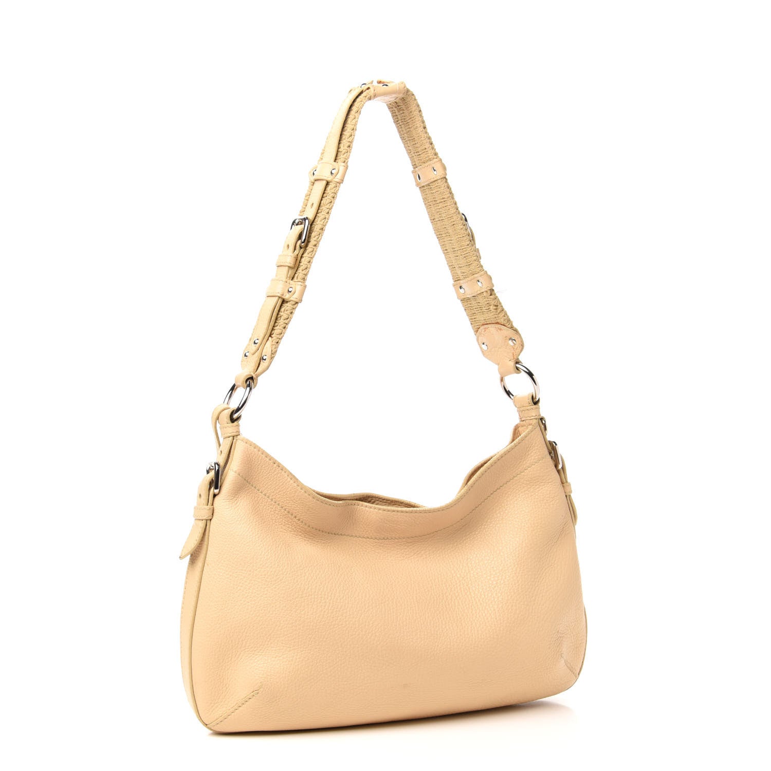 Prada Vitello Daino Shoulder Bag Sabbia 3 of 19