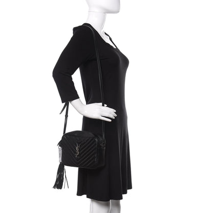 Saint Laurent Calfskin Matelasse Monogram Lou Camera Bag Black 2 of 14