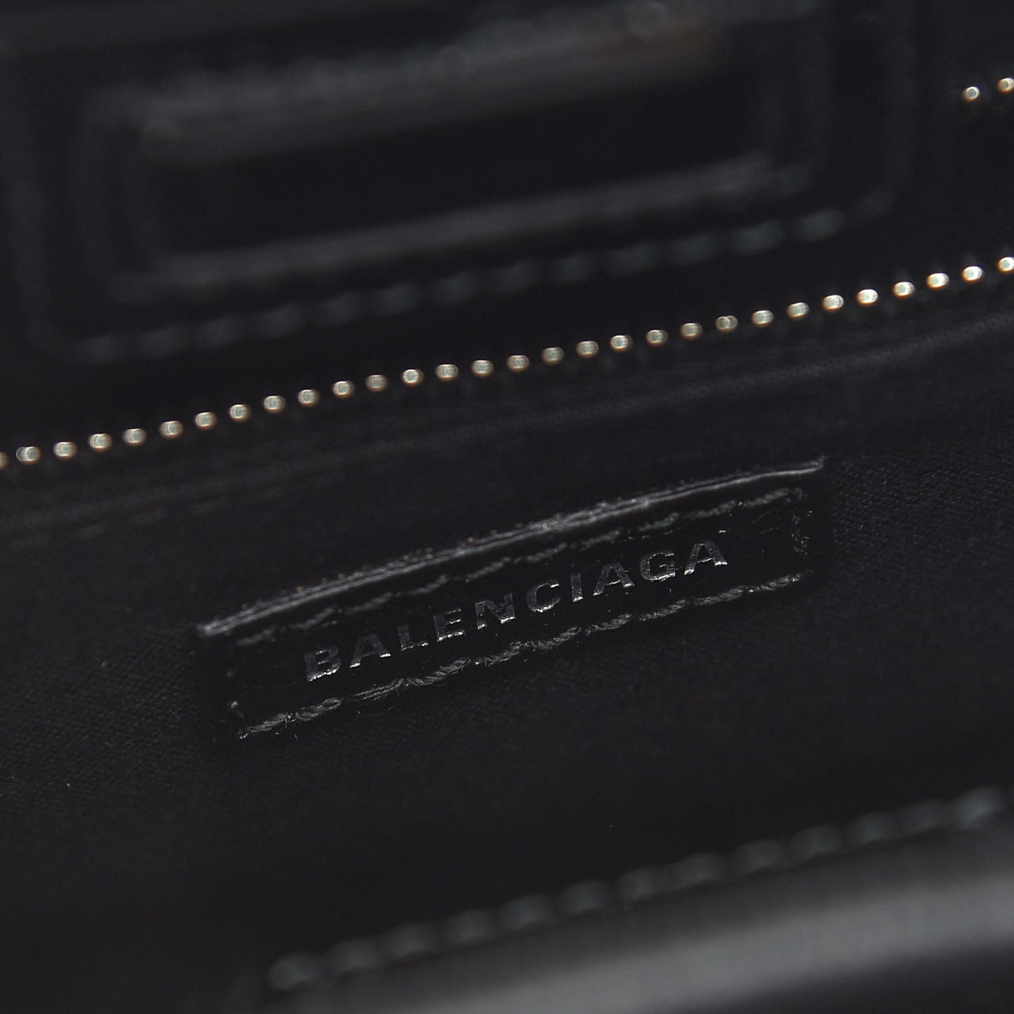 Patent Calfskin Logo Shopping Tote XXS Black