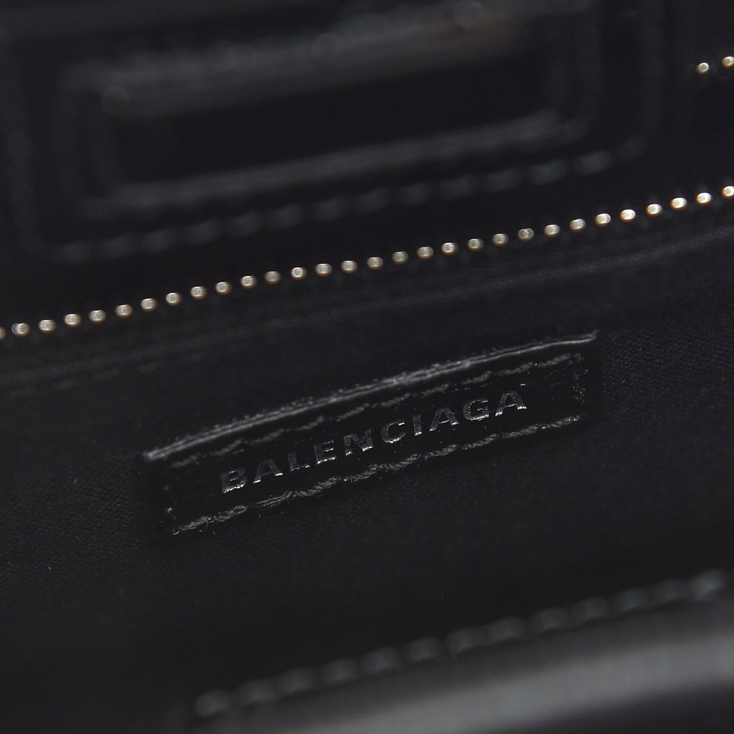 Balenciaga Patent Calfskin Logo Shopping Tote XXS Black 6 of 10