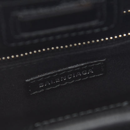 Balenciaga Patent Calfskin Logo Shopping Tote XXS Black 6 of 10