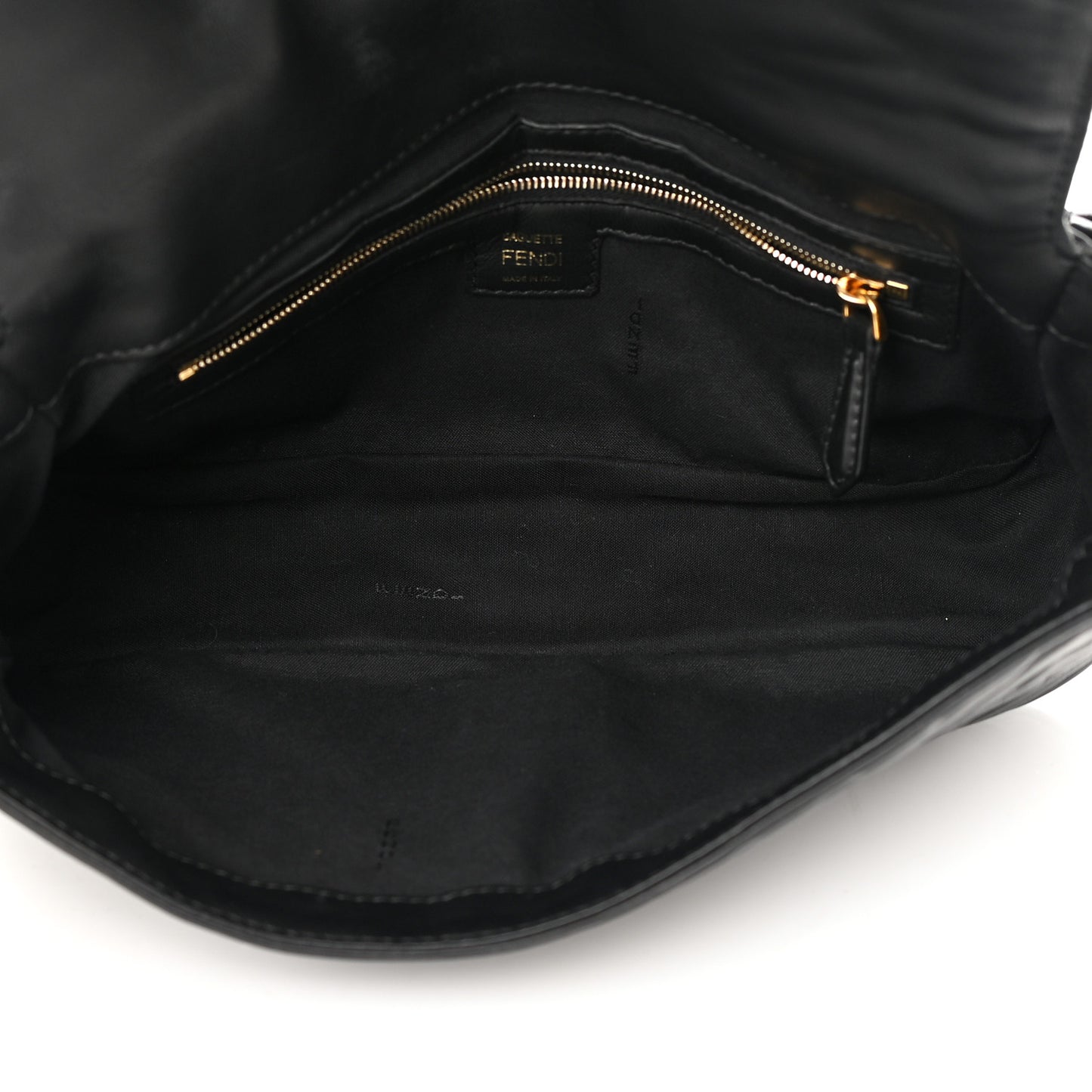Nappa FF 1974 Embossed Baguette Black