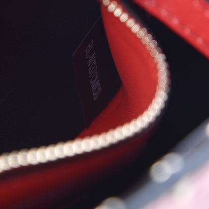 Valentino Garavani Metallic Wrinkled Lambskin Rockstud Spike Wallet on Chain Lipstick 7 of 8