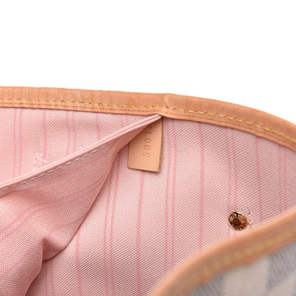 Louis Vuitton Damier Azur Neo Neverfull MM Rose Ballerine 8 of 16
