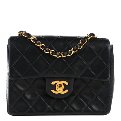 Chanel Lambskin Quilted Mini Square Flap Black 1 of 10