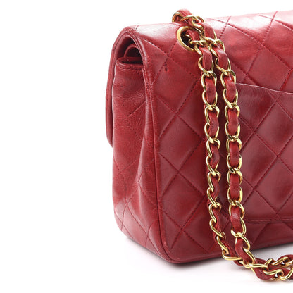 Chanel Lambskin Quilted Small Double Flap Red 13 of 17